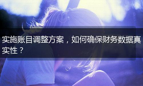 实施账目调整方案，如何确保财务数据真实性？