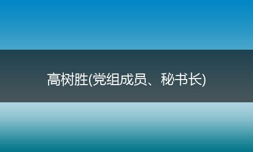 高树胜(党组成员、秘书长)