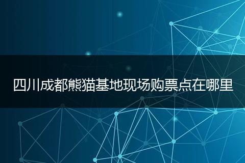 四川成都熊猫基地现场购票点在哪里