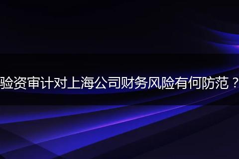 验资审计对上海公司财务风险有何防范？