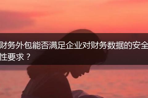 财务外包能否满足企业对财务数据的安全性要求？