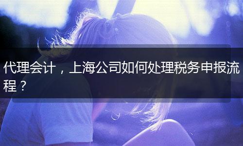 代理会计，上海公司如何处理税务申报流程？