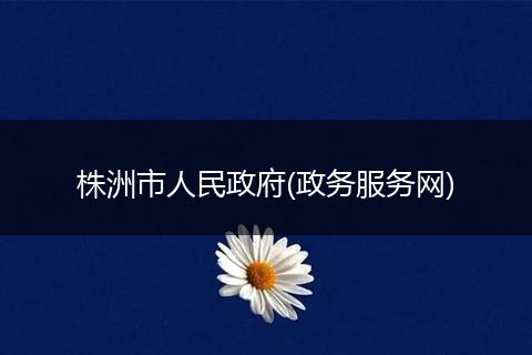 株洲市人民政府(政务服务网)