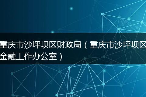 重庆市沙坪坝区财政局（重庆市沙坪坝区金融工作办公室）