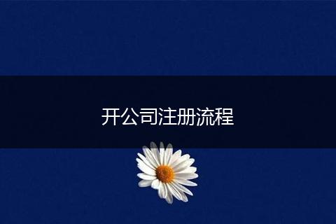 开公司注册流程