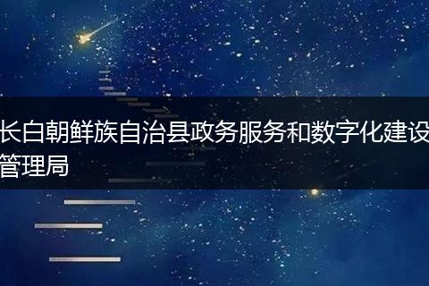 长白朝鲜族自治县政务服务和数字化建设管理局