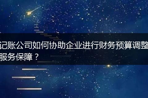 记账公司如何协助企业进行财务预算调整服务保障？