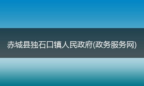 赤城县独石口镇人民政府(政务服务网)
