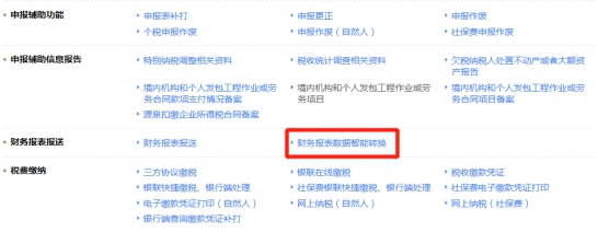 湖南省电子税务局财务报表数据智能转换操作手册操作流程说明