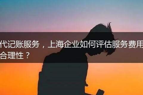 代记账服务,上海企业如何评估服务费用合理性?