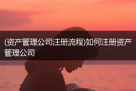 (资产管理公司注册流程)如何注册资产管理公司