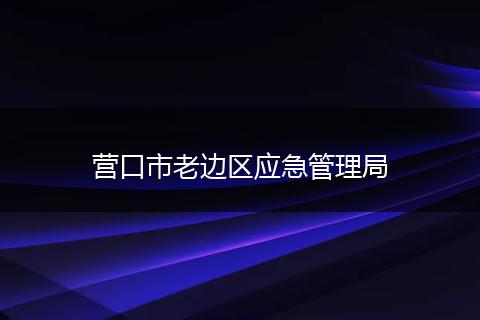 营口市老边区应急管理局