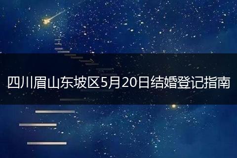 四川眉山东坡区5月20日结婚登记指南