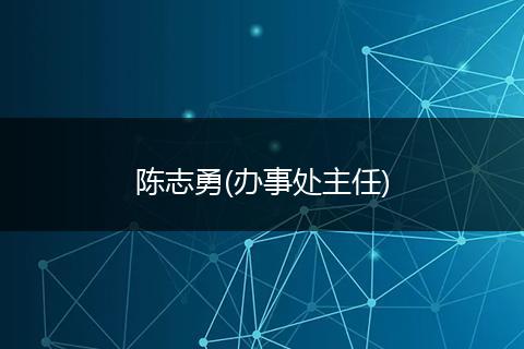 陈志勇(办事处主任)