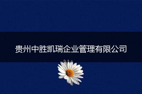 贵州中胜凯瑞企业管理有限公司