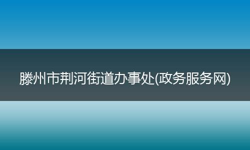 滕州市荆河街道办事处(政务服务网)