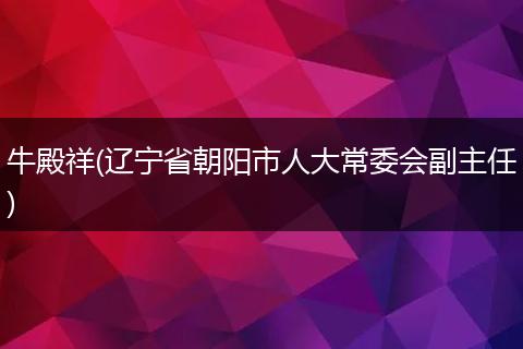 牛殿祥(辽宁省朝阳市人大常委会副主任)
