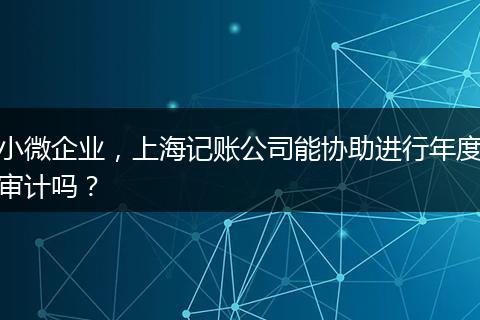 小微企业，上海记账公司能协助进行年度审计吗？