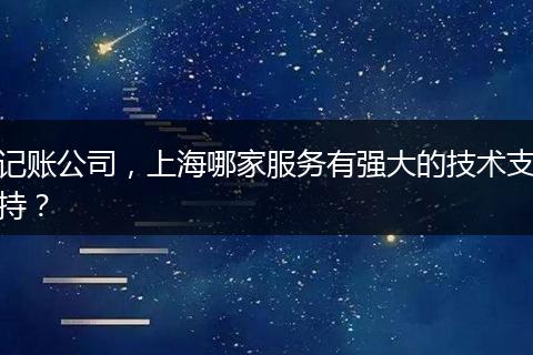 记账公司，上海哪家服务有强大的技术支持？