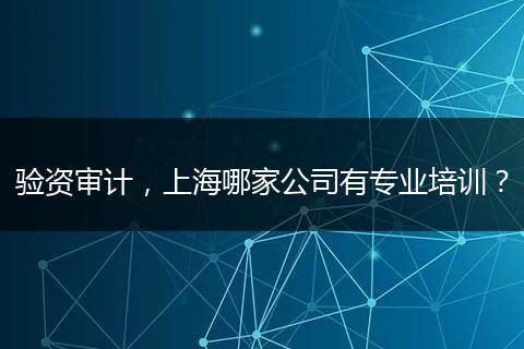 验资审计，上海哪家公司有专业培训？