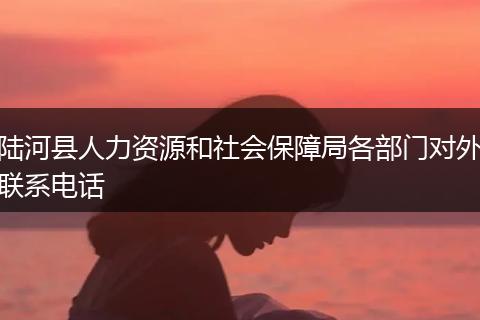 陆河县人力资源和社会保障局各部门对外联系电话