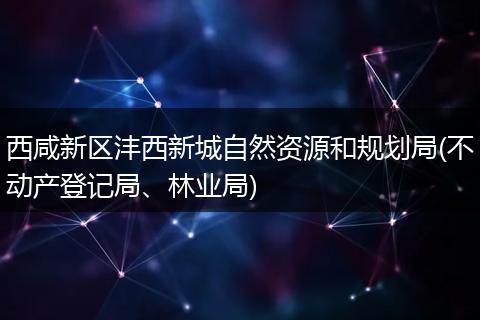 西咸新区沣西新城自然资源和规划局(不动产登记局、林业局)
