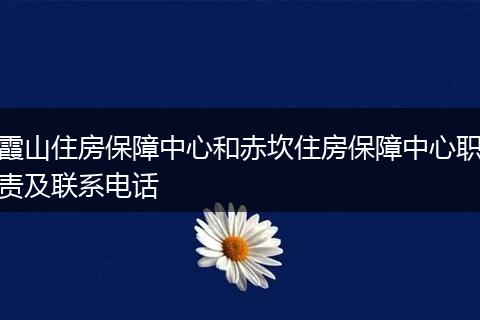霞山住房保障中心和赤坎住房保障中心职责及联系电话