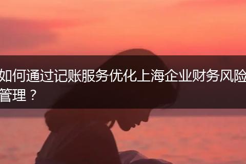 如何通过记账服务优化上海企业财务风险管理？