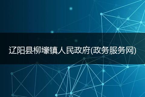 辽阳县柳壕镇人民政府(政务服务网)