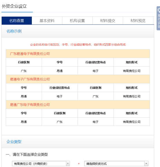 广东省外资企业设立登记注册流程说明