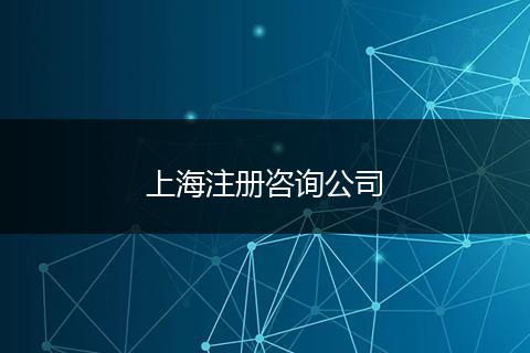 上海注册咨询公司