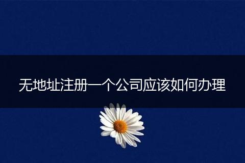 无地址注册一个公司应该如何办理