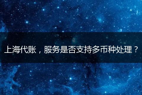 上海代账，服务是否支持多币种处理？
