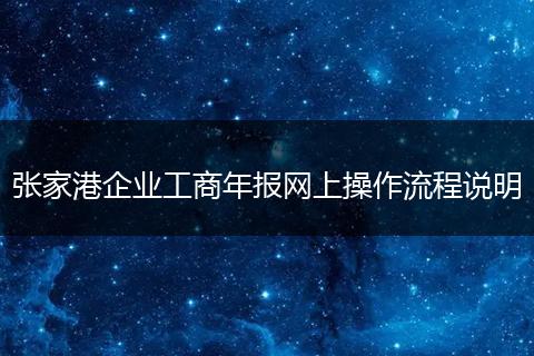 张家港企业工商年报网上操作流程说明