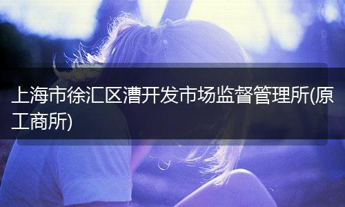 上海市徐汇区漕开发市场监督管理所(原工商所)