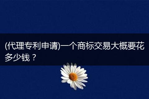 (代理专利申请)一个商标交易大概要花多少钱？