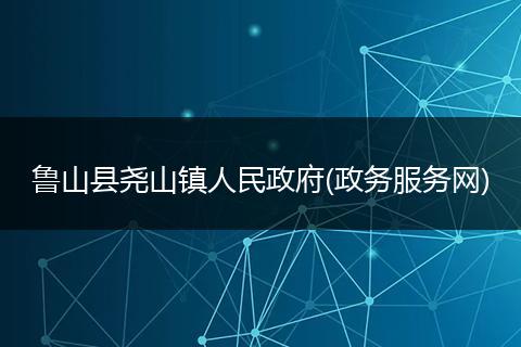 鲁山县尧山镇人民政府(政务服务网)