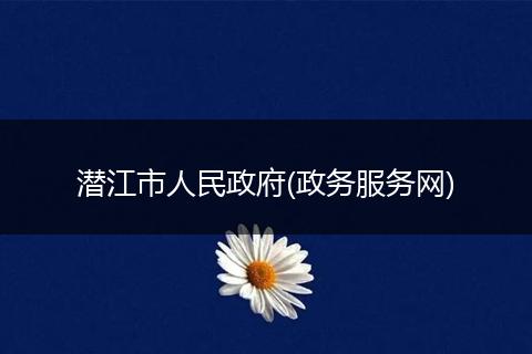 潜江市人民政府(政务服务网)