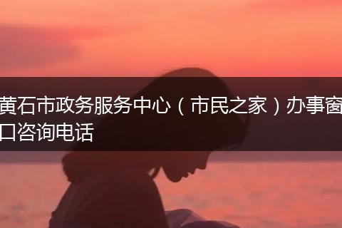 黄石市政务服务中心（市民之家）办事窗口咨询电话