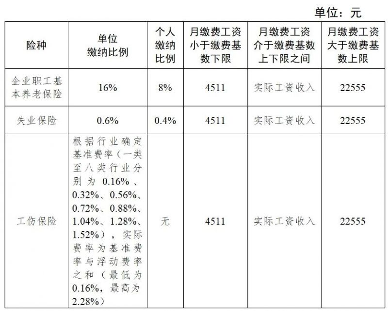 2024年度成都社保缴费最新基数+标准(职工+个人)