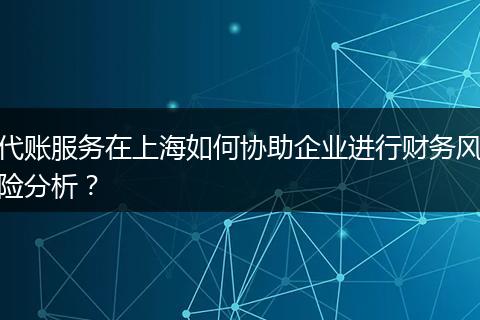 代账服务在上海如何协助企业进行财务风险分析？