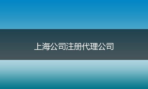 上海公司注册代理公司