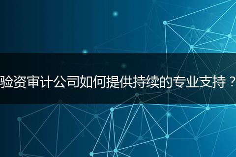 验资审计公司如何提供持续的专业支持？