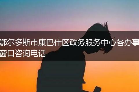 鄂尔多斯市康巴什区政务服务中心各办事窗口咨询电话