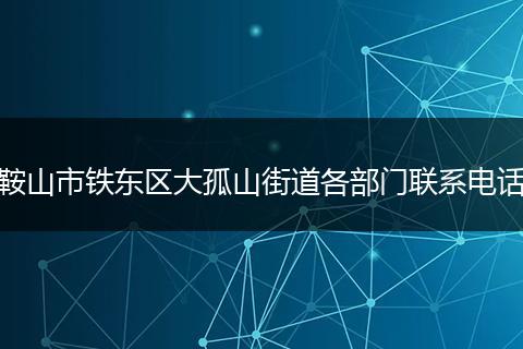 鞍山市铁东区大孤山街道各部门联系电话