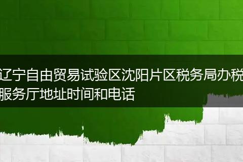辽宁自由贸易试验区沈阳片区税务局办税服务厅地址时间和电话