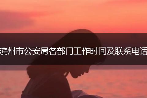 滨州市公安局各部门工作时间及联系电话