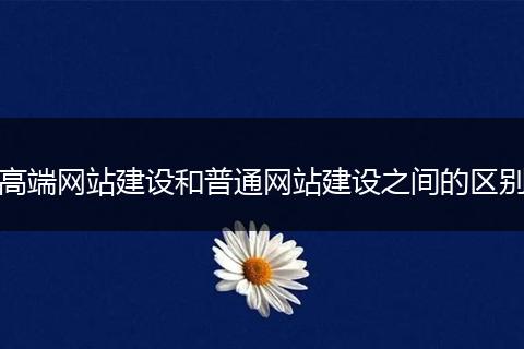 高端网站建设和普通网站建设之间的区别