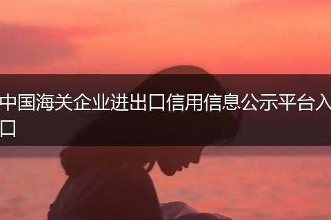 中国海关企业进出口信用信息公示平台入口