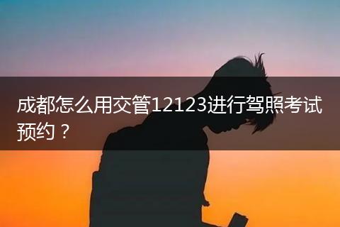 成都怎么用交管12123进行驾照考试预约？